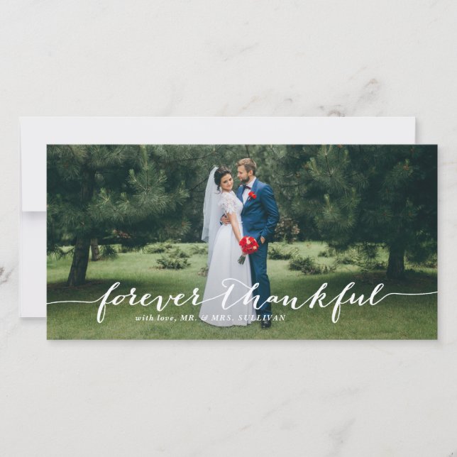 Jamais Merci Main Lettré Merci Mariage (Devant)