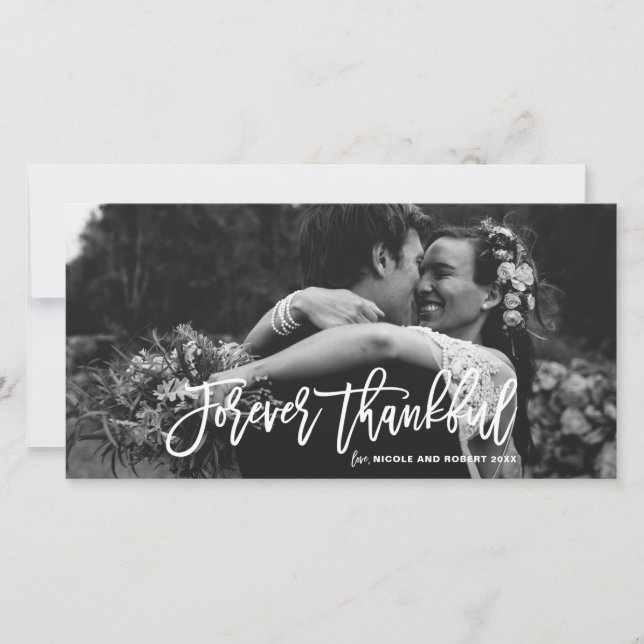 Jamais Merci Main Lettré Merci Mariage (Devant)