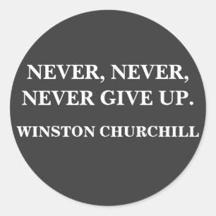 JAMAIS, NEVERGIE, WINSTON CHURCHILL - STICKER