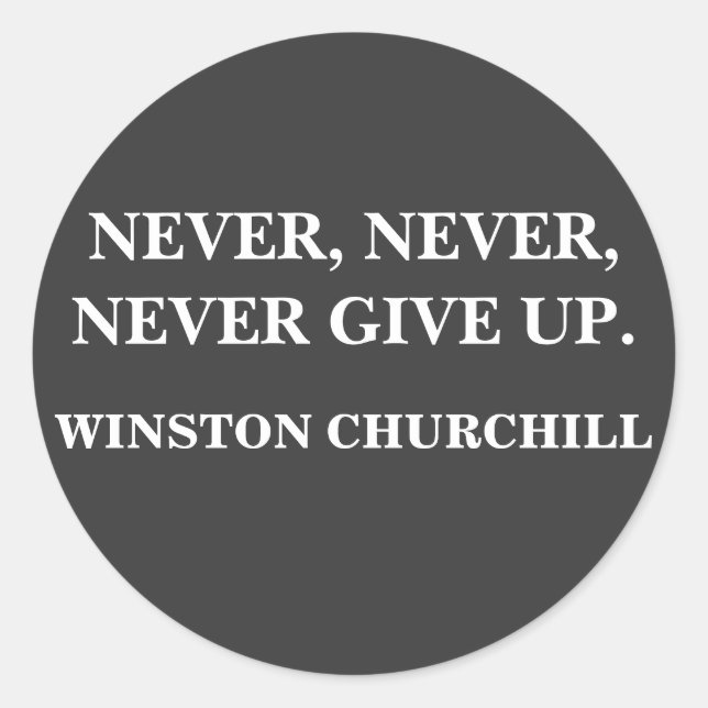 JAMAIS, NEVERGIE, WINSTON CHURCHILL - STICKER (Devant)