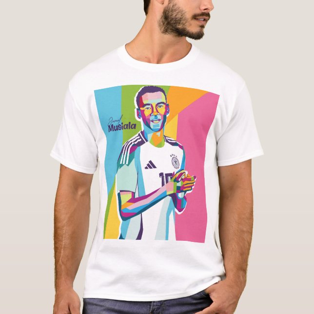 Jamal Musiala Wpap Pop Art T-Shirt (Front)