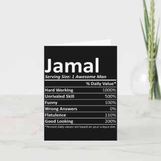 Jamal Rition Funny Birthday Personalized Name Gift Card