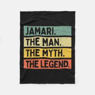 Jamari The Man The Myth The Legend Funny Personali Fleece Blanket