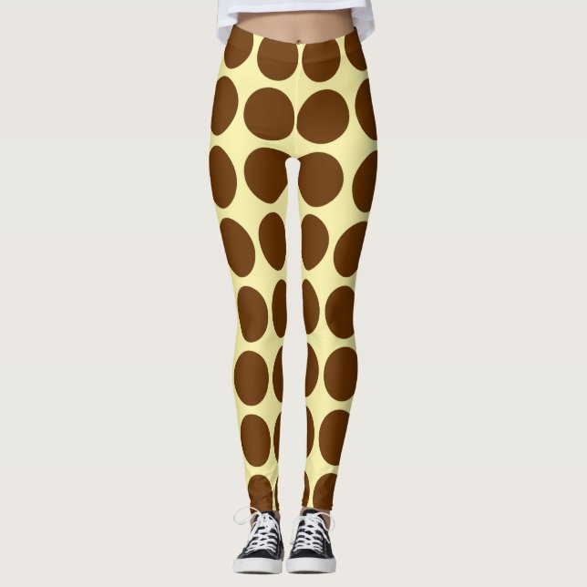 Jambes de Crème de muscade Neutral Pots Leggings (Devant)