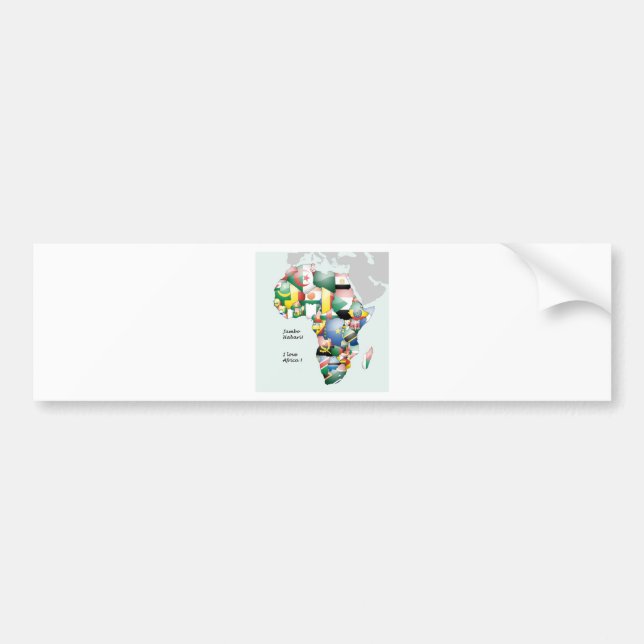 Jambo Habari Africa ! I Love Africa Bumper Sticker (Front)