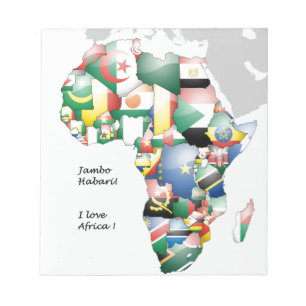 Jambo Habari Africa ! I Love Africa Notepad
