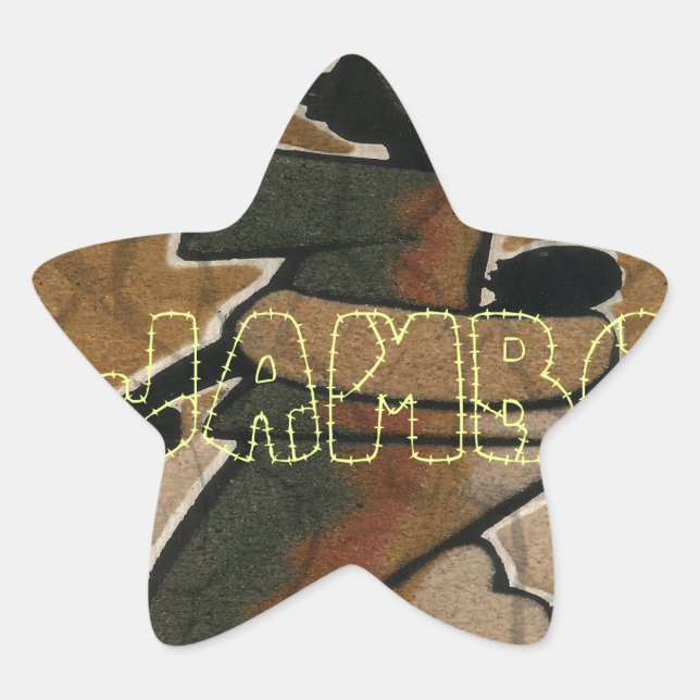Jambo Habari Hakuna Matata. Star Sticker (Front)
