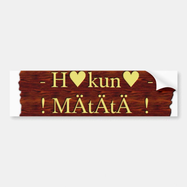 Jambo Hakuna Matata: African Art Print/Graphic Bumper Sticker (Front)