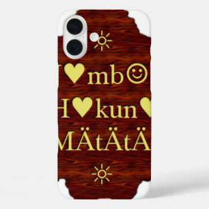 Jambo Hakuna Matata: African Art Print/Graphic iPhone 16 Plus Case