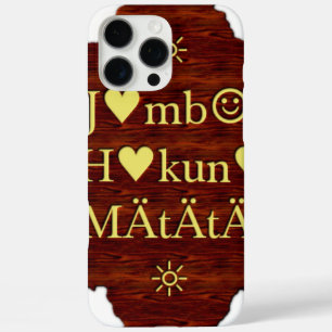 Jambo Hakuna Matata: African Art Print/Graphic iPhone 16 Pro Max Case