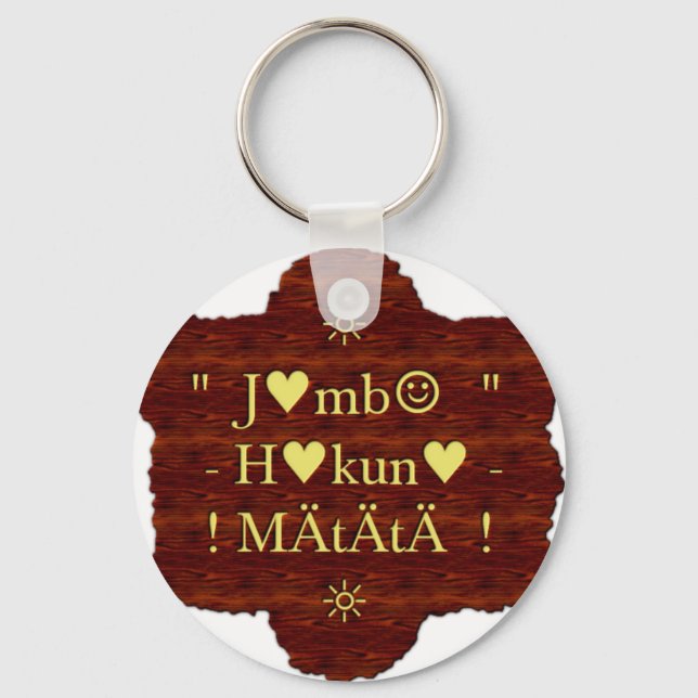 Jambo Hakuna Matata: African Art Print/Graphic Keychain (Front)