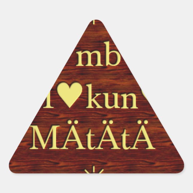 Jambo Hakuna Matata: African Art Print/Graphic Triangle Sticker (Front)