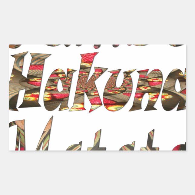 Jambo Hakuna Matata African Vintage Art Print Sticker (Front)