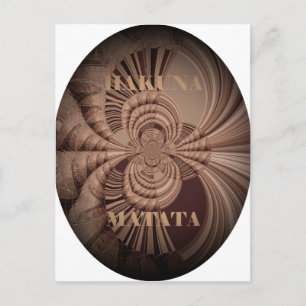 Jambo Hakuna Matata Kenya Giraffe Safari Woven Postcard