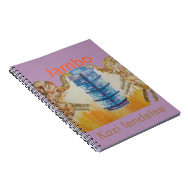 Jambo Jumbo African Kids Elephants Art Print Notebook (Right Side)
