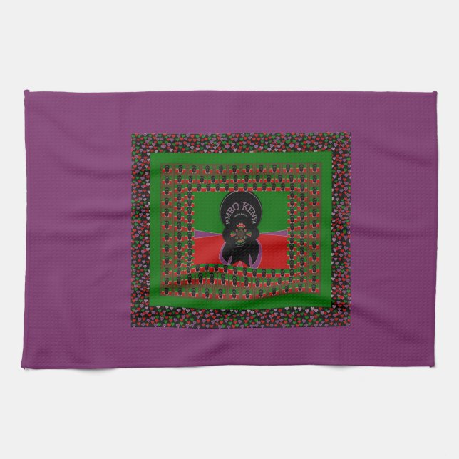 Jambo Kenya Art Print Kitchen Towel (Horizontal)