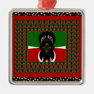 Jambo Kenya Art Print Metal Ornament
