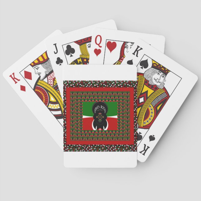 Jambo Kenya Art Print Playing Cards (Back)