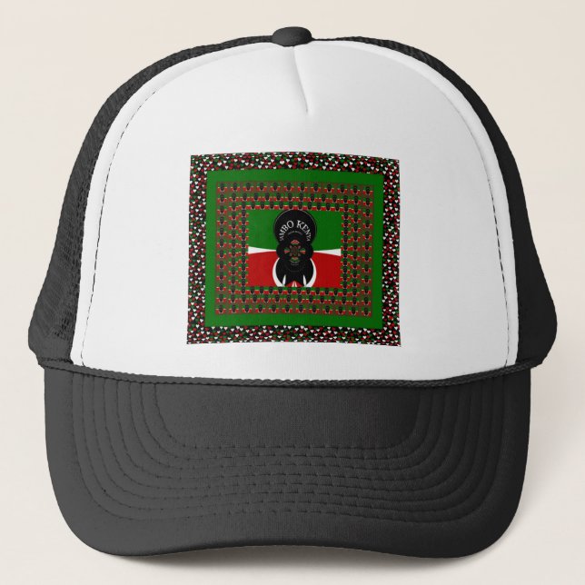 Jambo Kenya Art Print Trucker Hat (Front)