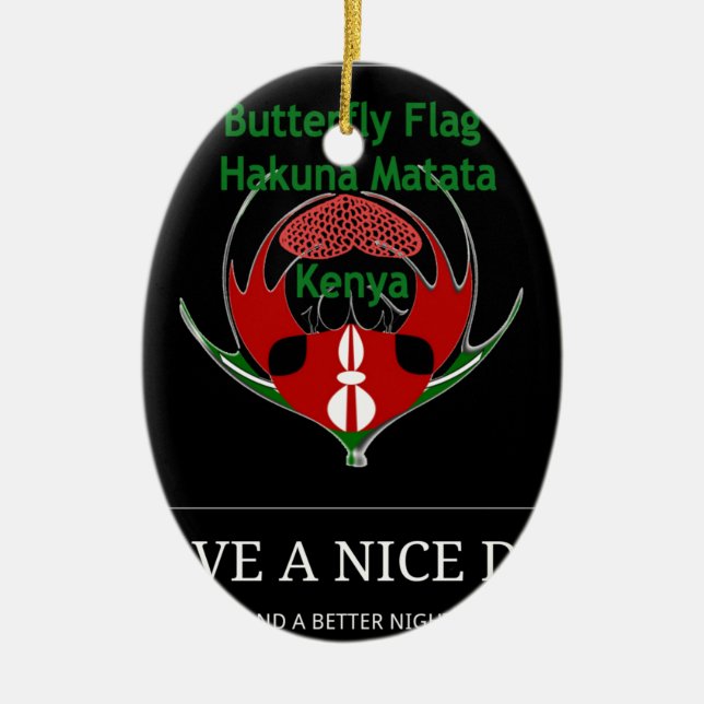 Jambo Kenya Ceramic Ornament (Front)