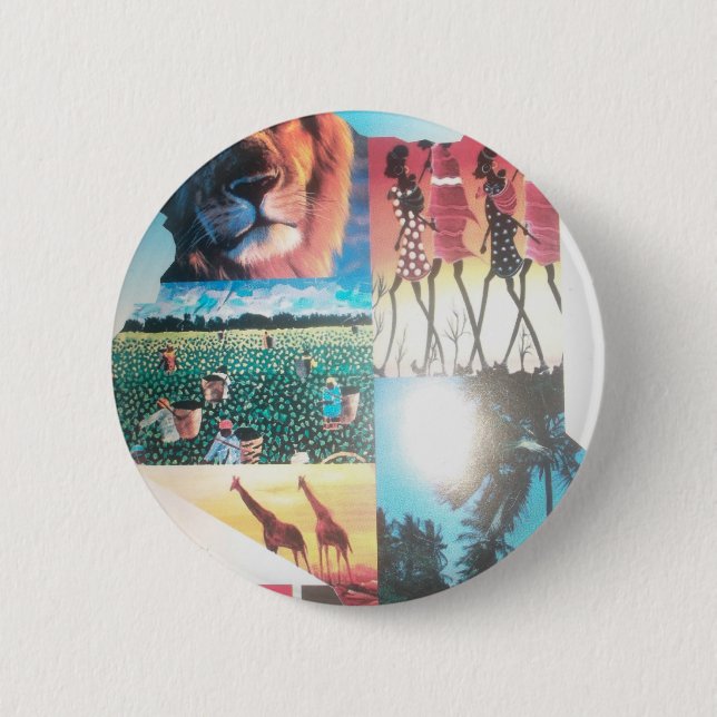 Jambo Kenya Hakuna Matata 2 Inch Round Button (Front)