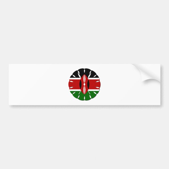 Jambo Kenyan Flag Bumper Sticker (Front)