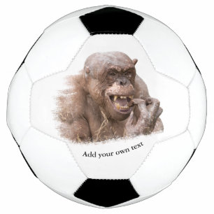 Jambo The Hairless Chimp (change to your own text) Soccer Ball