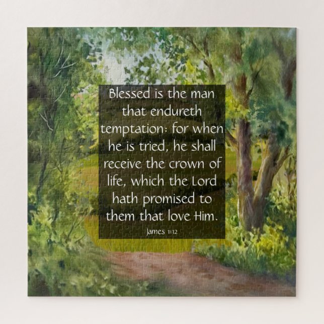 James 1:12 jigsaw puzzle (Vertical)