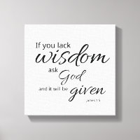 James 1:5 Canvas Text Art | God's Wisdom