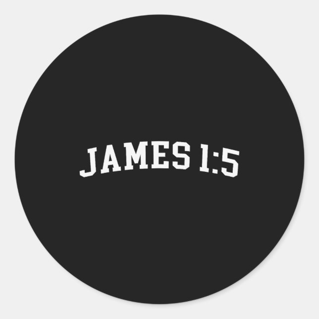 James 1 5  classic round sticker (Front)