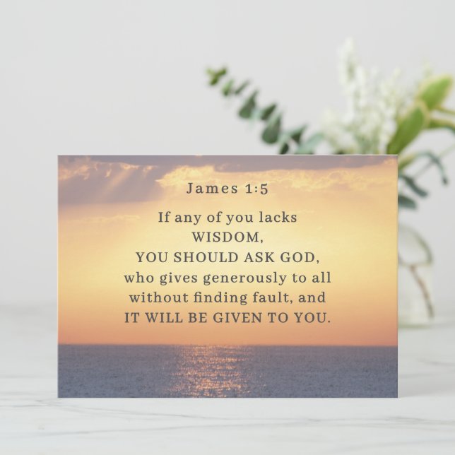 James 1:5 Si l'un d'entre vous n'a pas la carte bi (Debout devant)