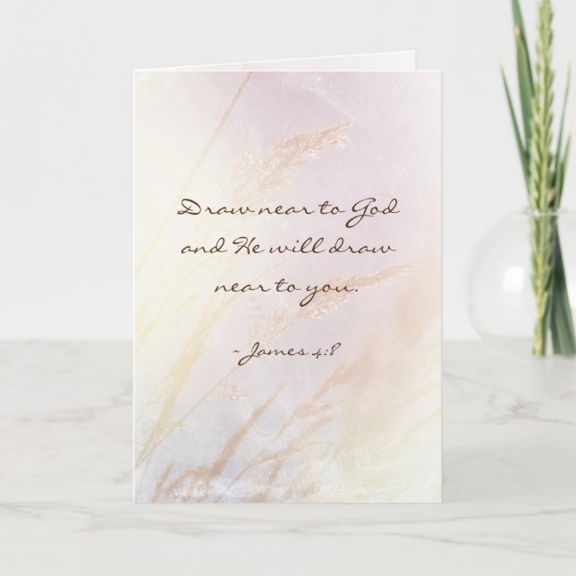 James 4:8 Draw Near to God Bible Verse Card (Front)