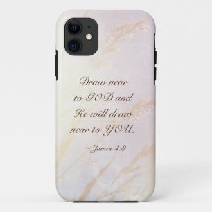 James 4:8 Draw Near to God Bible Verse iPhone 11 Case