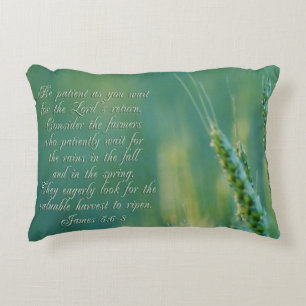 James 5:6-8 Perseverance Inspirational Accent Pillow