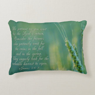 James 5:6-8 Perseverance Inspirational Accent Pillow