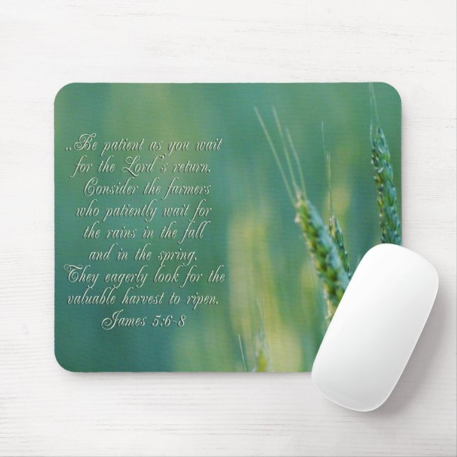 James 5:6-8 Perseverance Inspirational Mouse Pad (With Mouse)