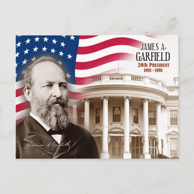 James A. Garfield -  20th President of the U.S. Postcard (Front)