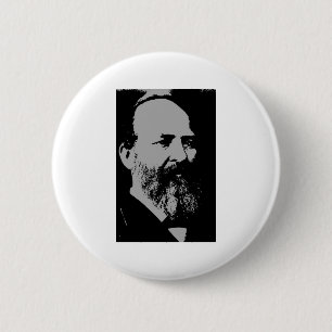 James A. Garfield silhouette 2 Inch Round Button