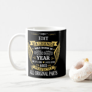James A Legend Was Born Personalized Birthday Coffee Mug