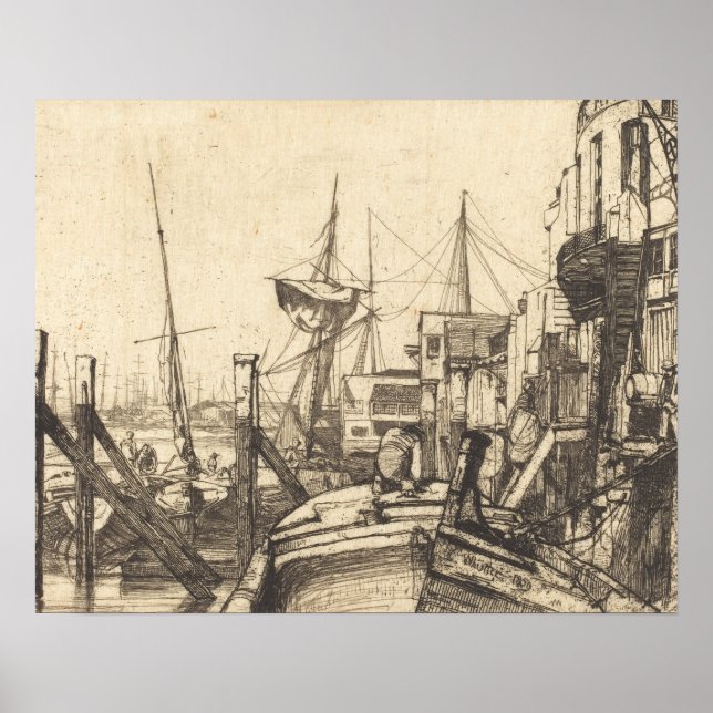 James Abbott McNeill Whistler - Limehouse Poster (Front)
