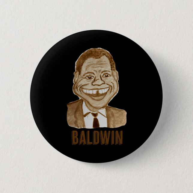 James Baldwin  2 Inch Round Button (Front)
