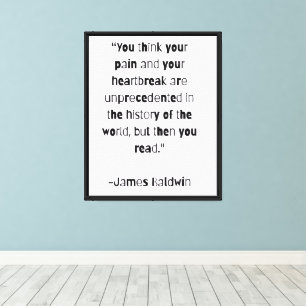 James Baldwin On Reading Quote Canvas Print