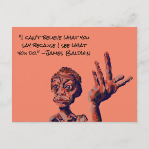 james baldwin quote postcard