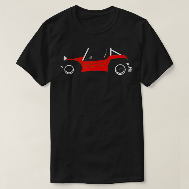 James Beach Buggy T Shirt for Red Dune Buggy Fans (Design Front)