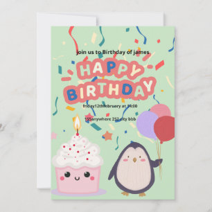 james birthday invitation card