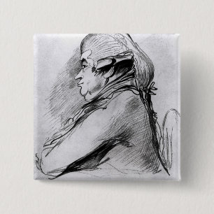 James Boswell , c.1790-95 2 Inch Square Button