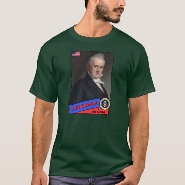 James Buchanan Baseball Card T-Shirt (Front)