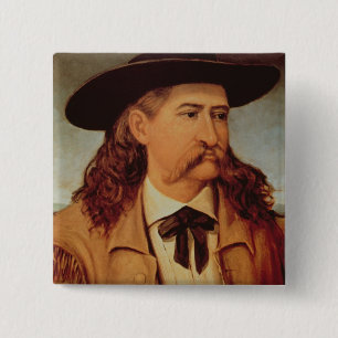 James Butler 'Wild Bill' Hickok (1837-76) 1874 (oi 2 Inch Square Button