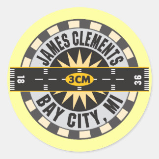 James Clements Airport Bay City MI 3CM Classic Round Sticker