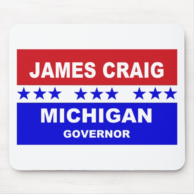 James Craig Michigan Governor Mouse Pad (Front)